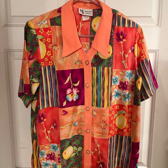 Vintage Colorblock Maggie Sweet Blouse main image 1
